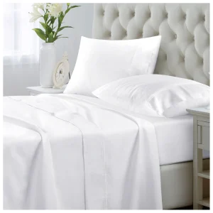 Sábanas 1.0 Plaza 144 Hilos Liso Blanco