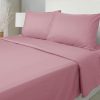 Sábanas Embossed  1.5 Plaza Microfibra Rosa