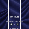 Azul Detalle 2 Sábanas 2.0 Plazas 144 Hilos Liso Azul
