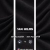 Negro Detalle 2 Sábanas King 144 Hilos Liso Negro