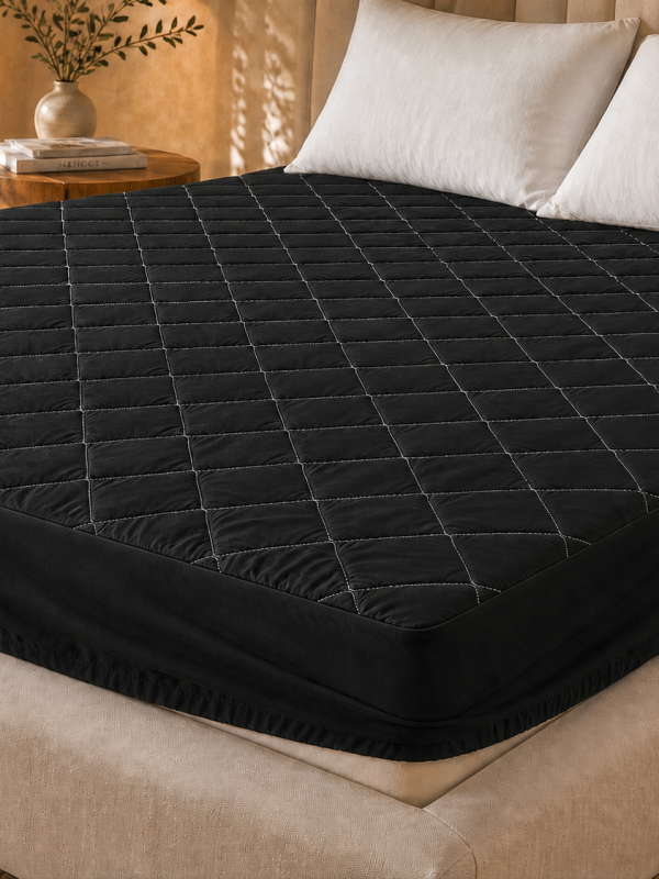 Cubre Colchón Ajustable 1.0 Plaza MF/TNT 90G Negro